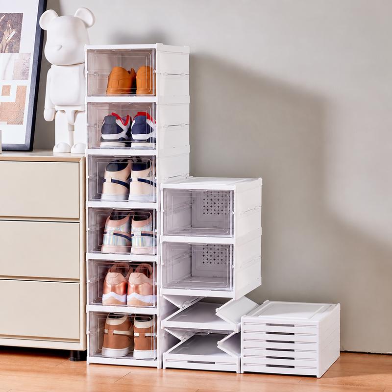 Meuble à chaussures pliable transparent – vue 1