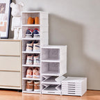 Meuble à chaussures pliable transparent – vue 1