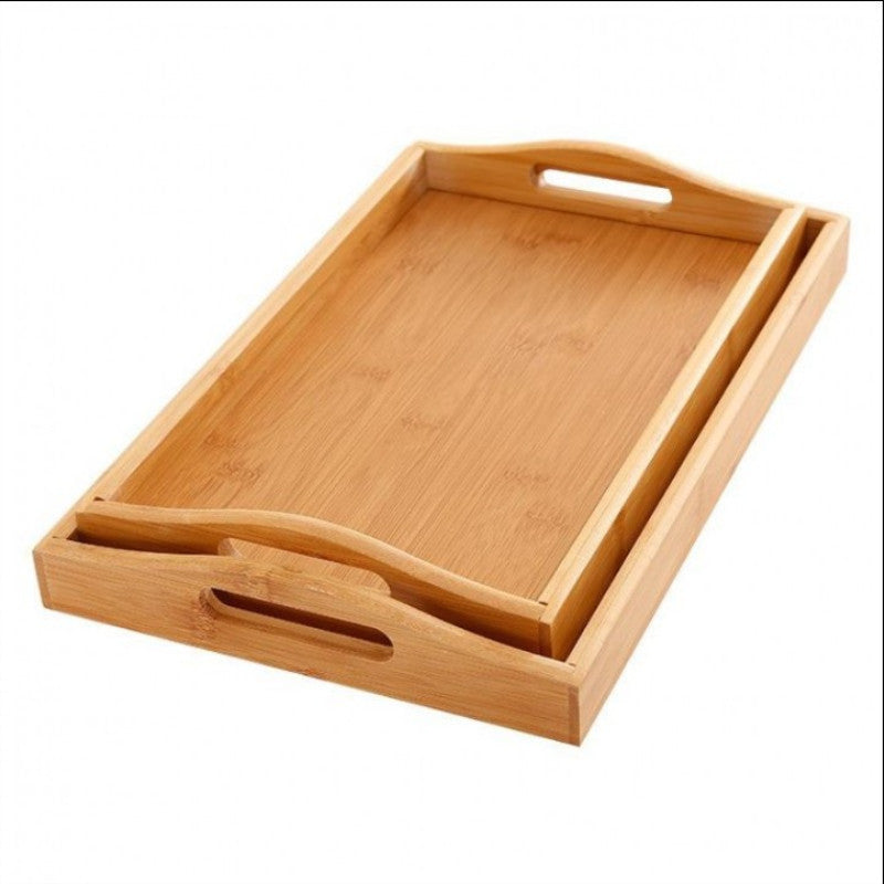 Plateau de rangement en bambou rond ou rectangulaire – vue 3