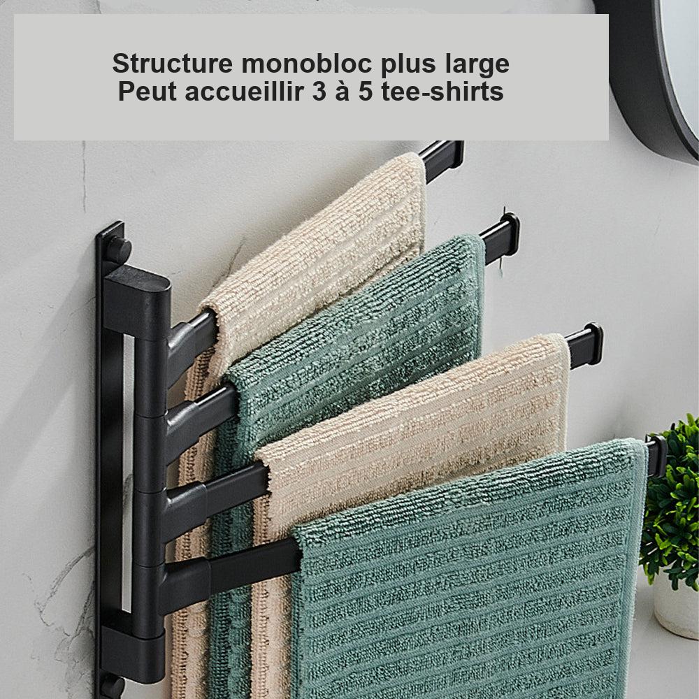 Porte-serviettes mural rotatif en aluminium – vue 2