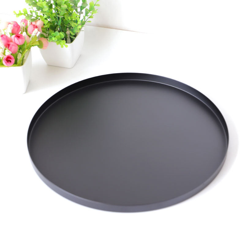 Plateau vide-poche rond en inox noir – vue 6