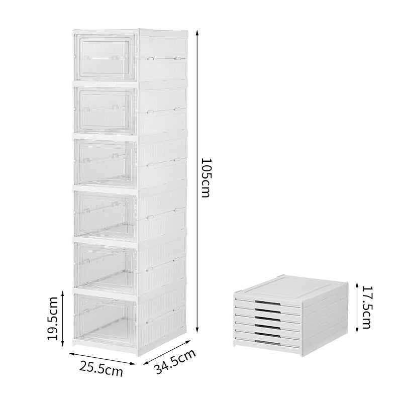 Meuble à chaussures pliable transparent – vue 6