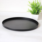 Plateau vide-poche rond en inox noir – vue 4