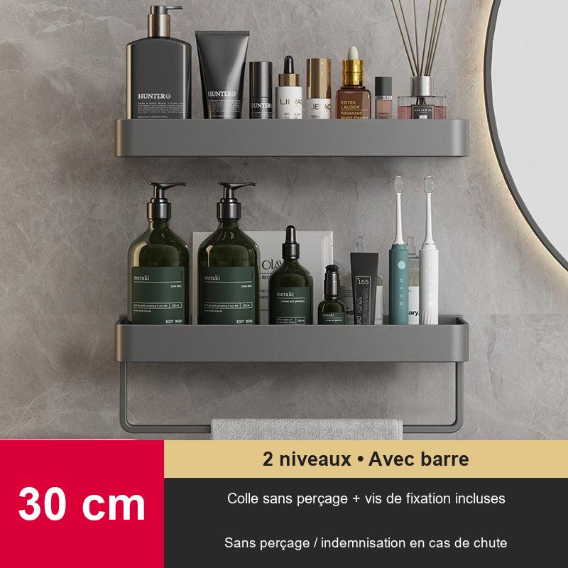 Étagère murale de salle de bain sans perçage – vue 11