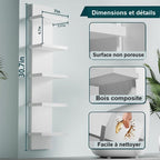 Étagère murale 5 niveaux – avec ou sans crochets – vue 6