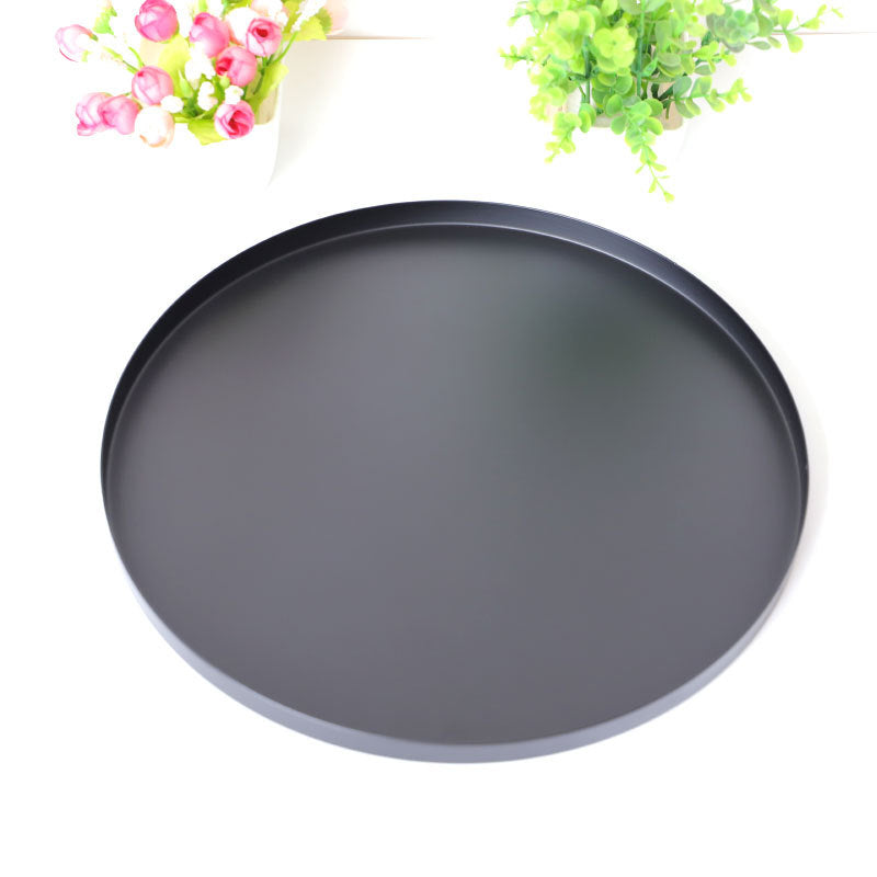 Plateau vide-poche rond en inox noir – vue 5