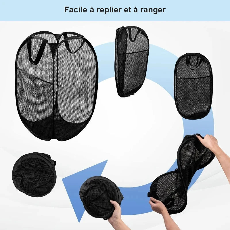 Panier à linge pliable en maille – visuel 5/9