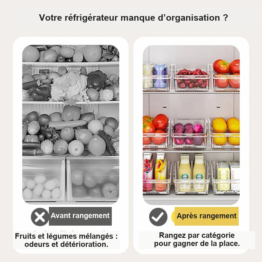 Bac de rangement pour réfrigérateur avec plateau égouttoir – visuel 4/8