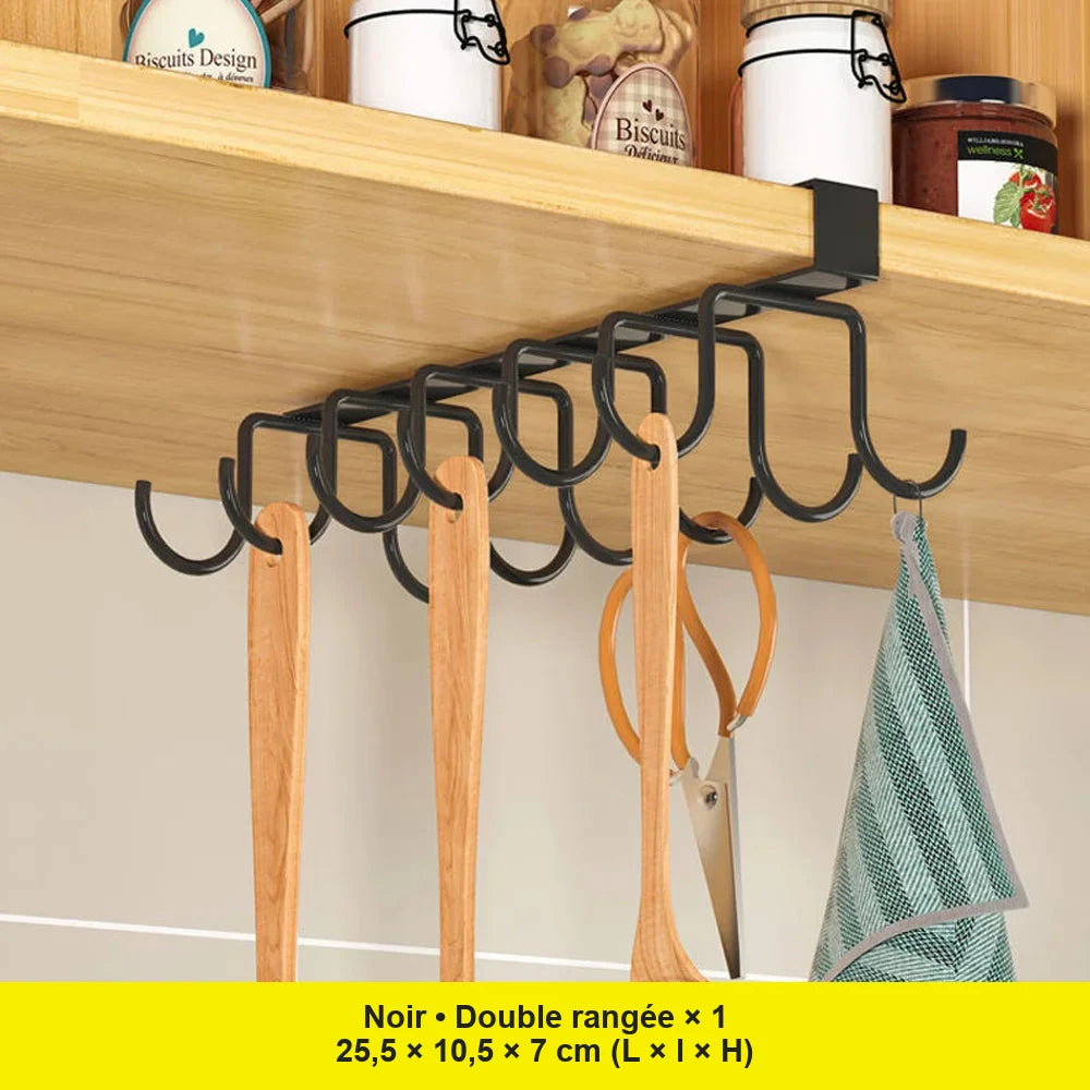 Rangement sous placard avec crochets pour cuisine – visuel 7/13