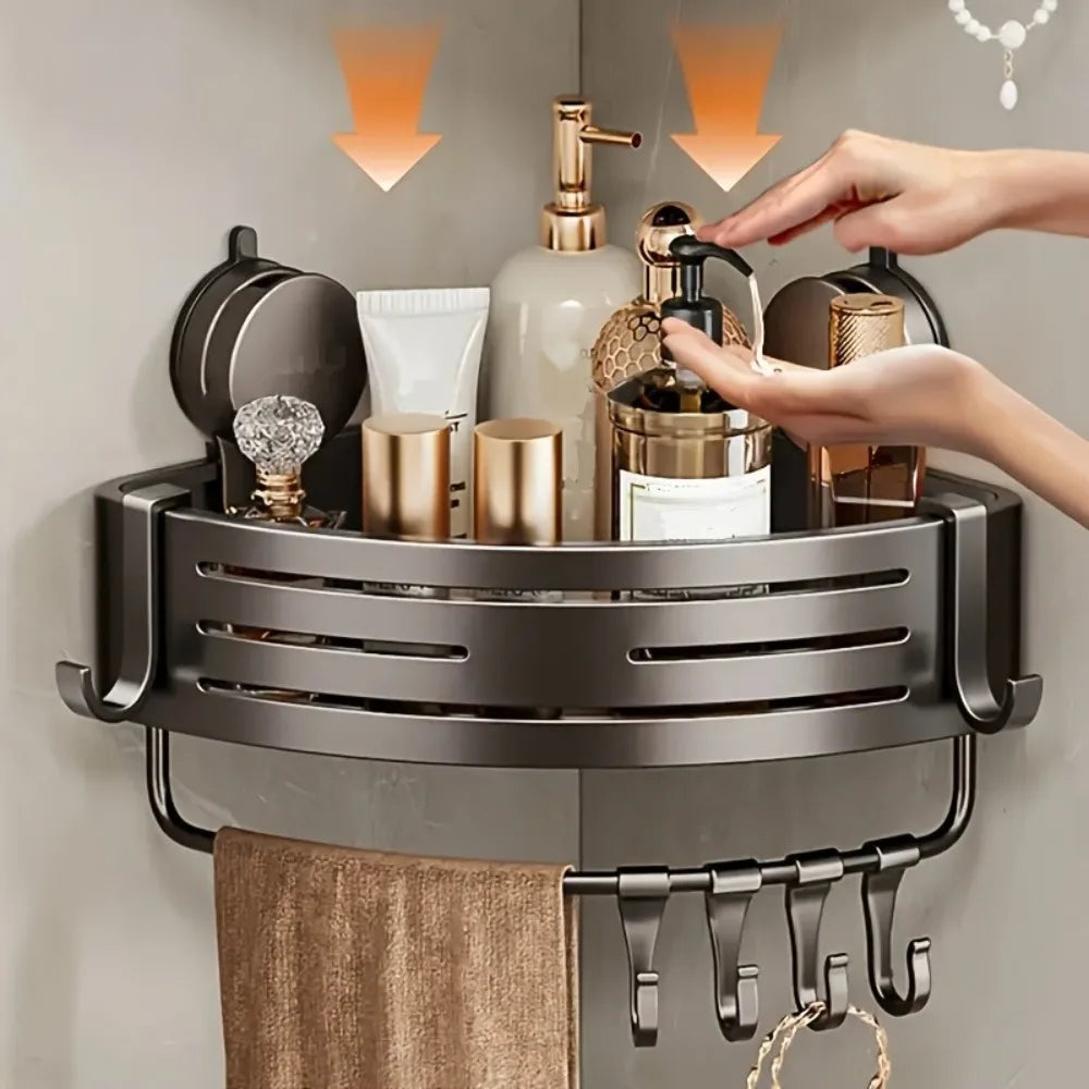 Étagère d’angle de douche à ventouses – sans perçage – visuel 3/7