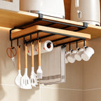 Rangement sous placard avec crochets de cuisine – Orgamania