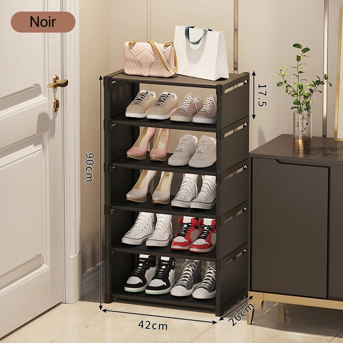 Étagère à chaussures étroite – gain de place – visuel 17/19