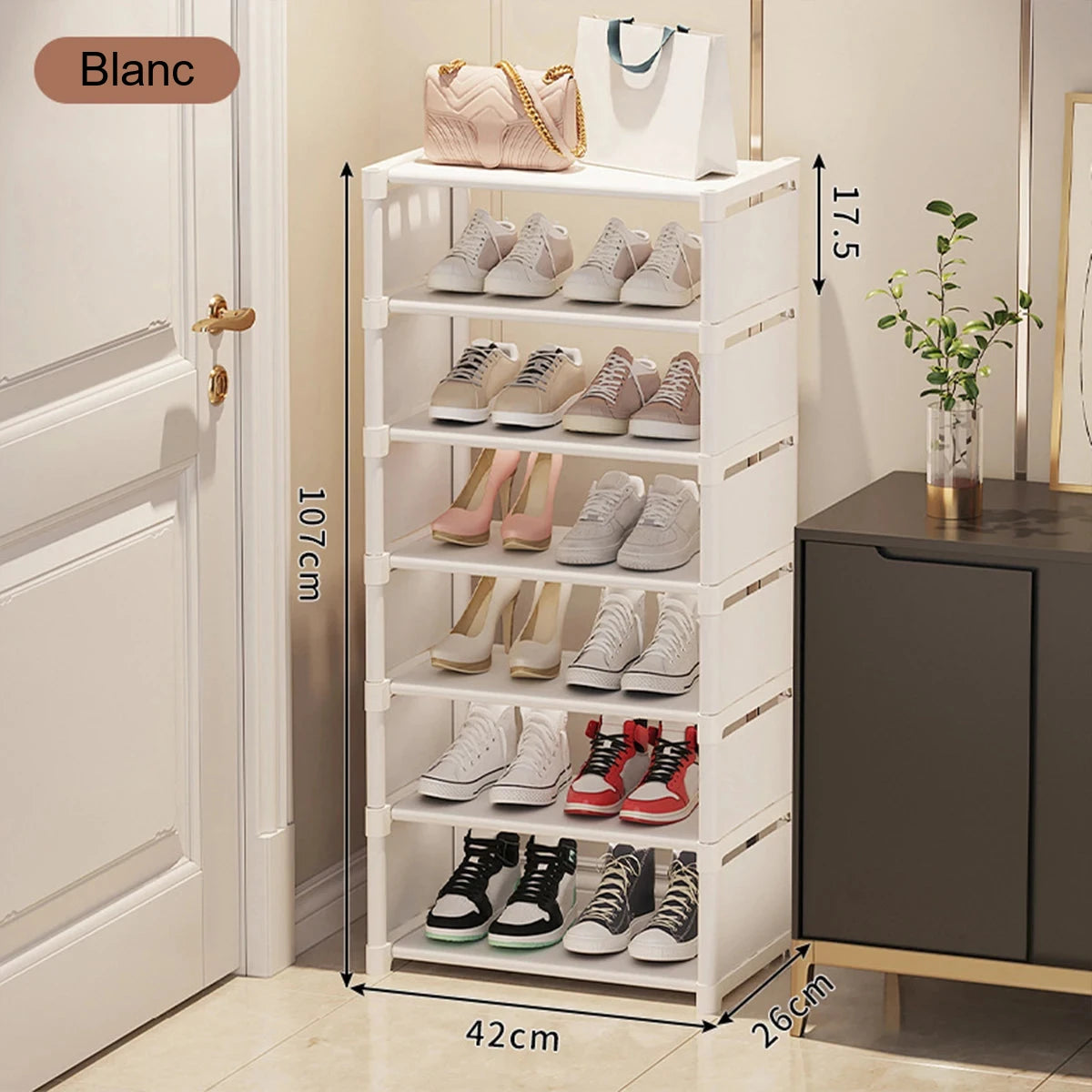 Étagère à chaussures étroite – gain de place – visuel 16/19