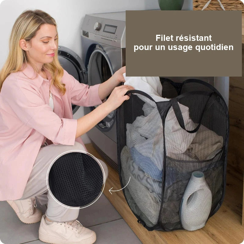 Panier à linge pliable en maille – visuel 3/9