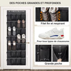 Range-chaussures suspendu derrière une porte – multipoche – visuel 4/11