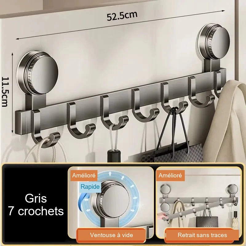 Patère à ventouses pour salle de bain – 3 à 7 crochets – visuel 11/11