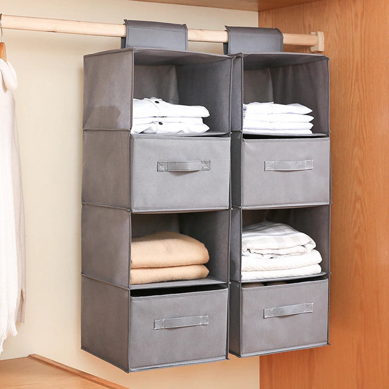 Organiseur suspendu pour dressing – tiroirs textiles – visuel 5/14