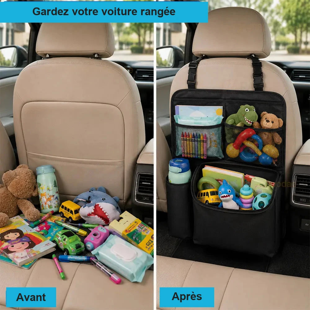 Organiseur de dossier de siège voiture – multipoches – visuel 2/7