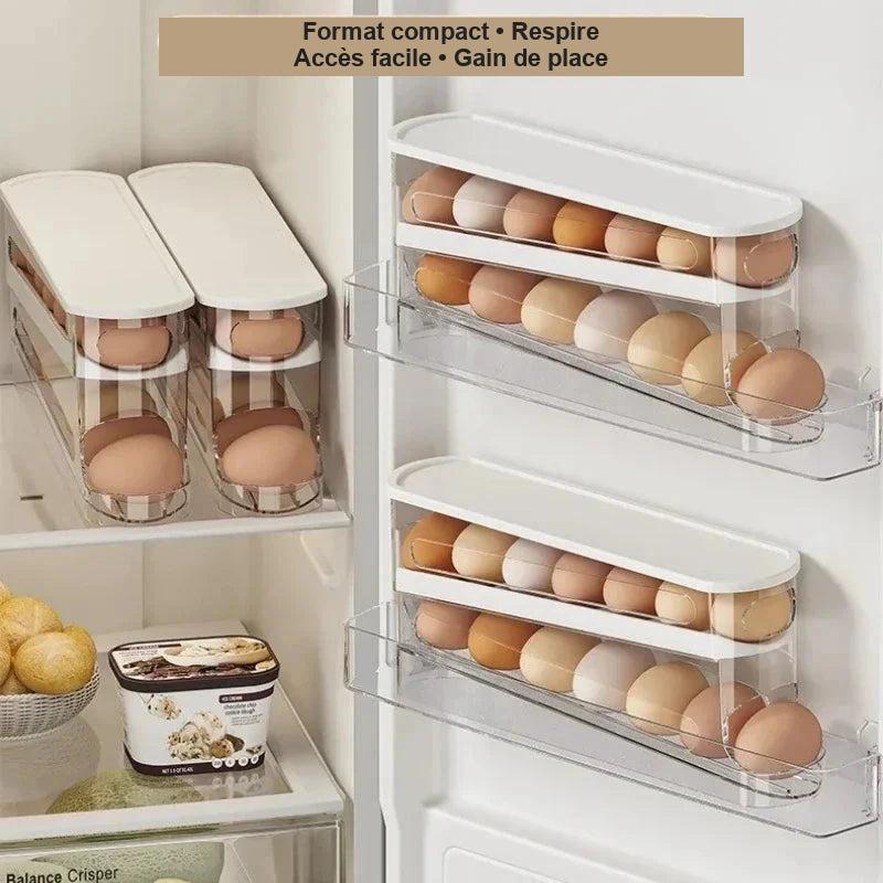 Range-œufs à deux niveaux pour réfrigérateur – visuel 3/6