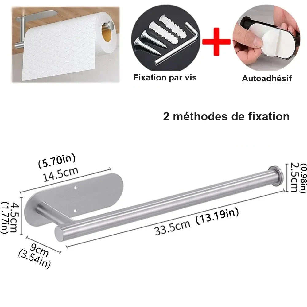 Porte-rouleau adhésif pour cuisine ou salle de bain – visuel 8/9