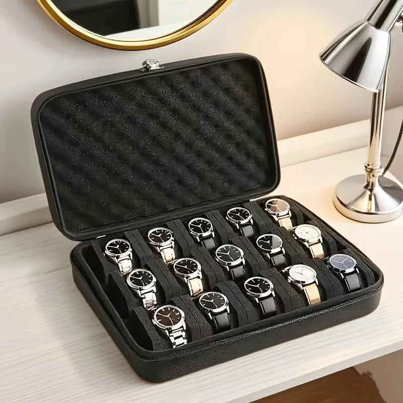 Coffret de rangement noir pour montres – Orgamania