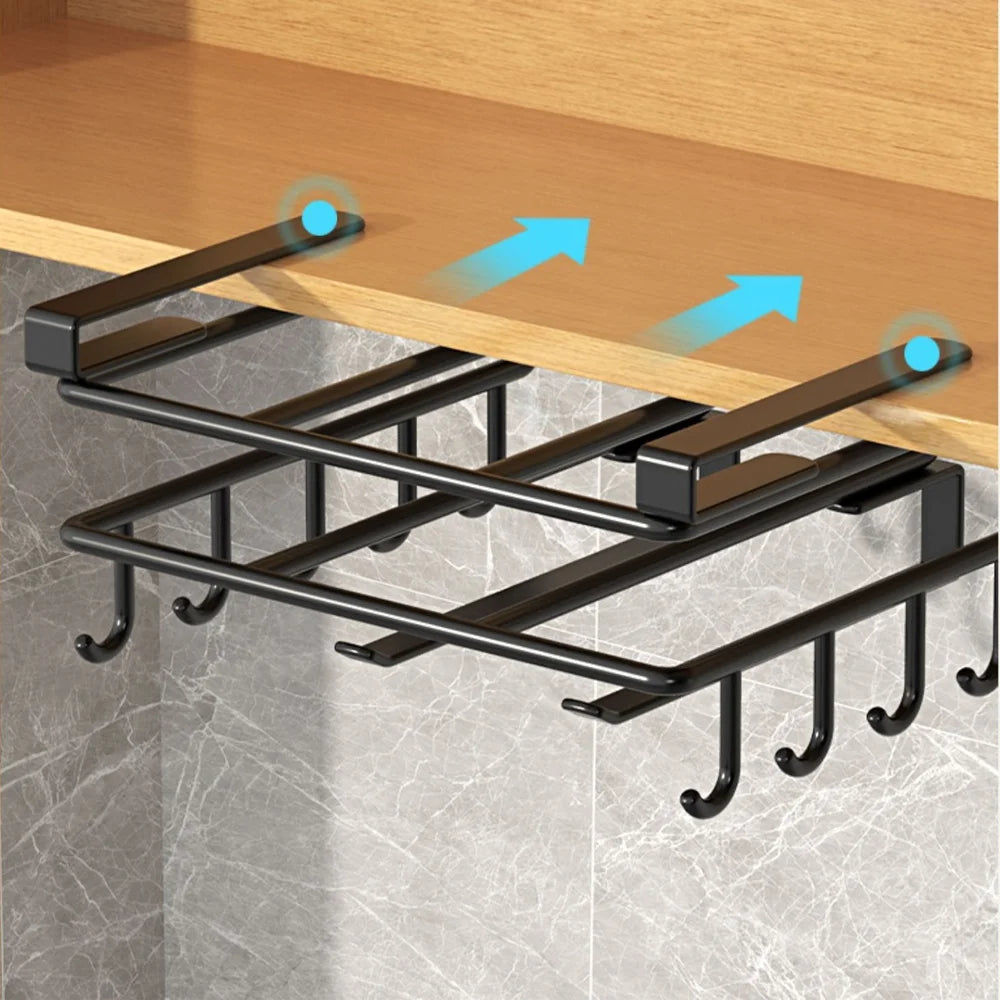 Rangement sous placard avec crochets pour cuisine – visuel 2/13