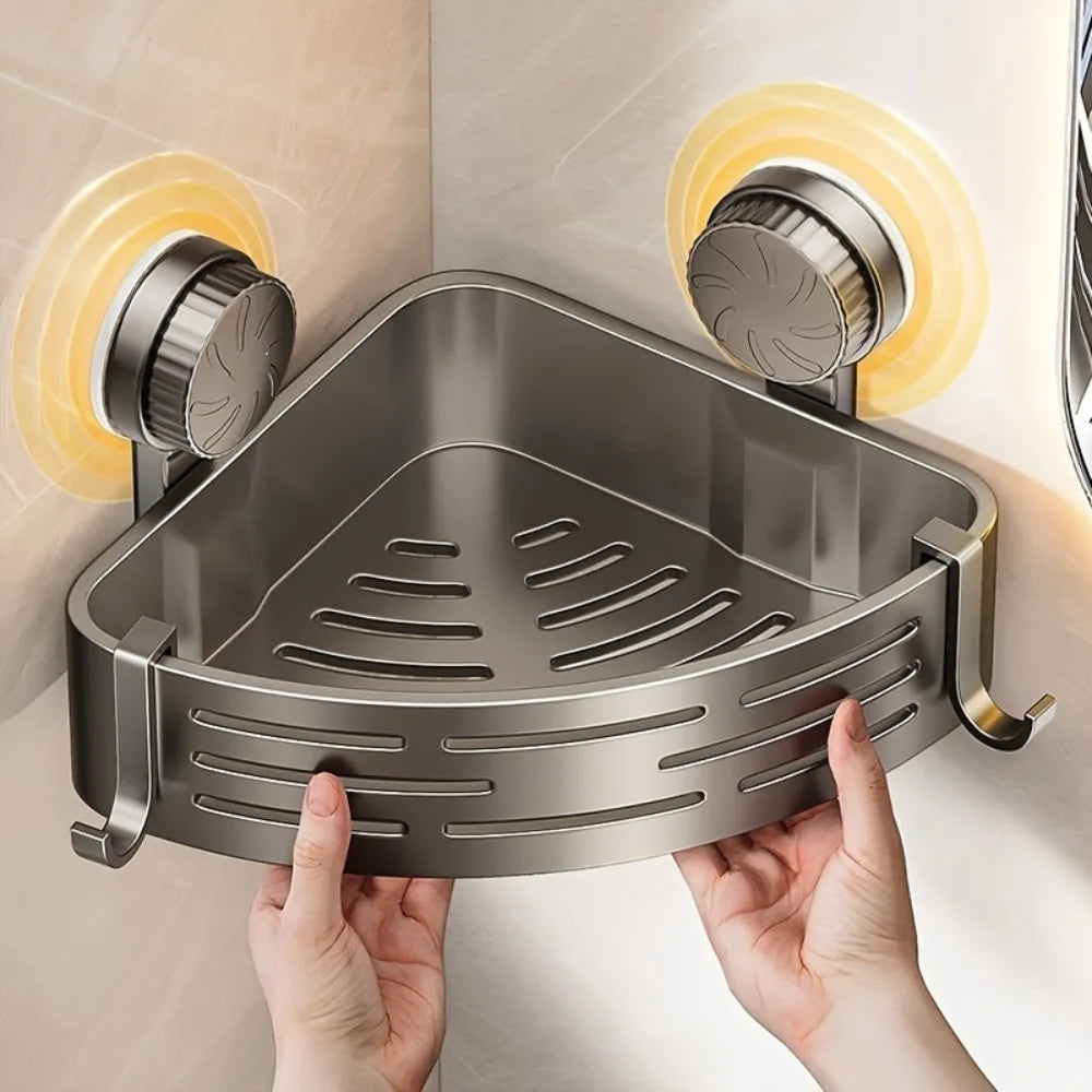 Étagère d'angle de douche à ventouses – Orgamania