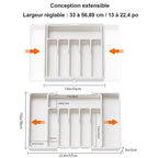 Range-couverts ajustable pour tiroir de cuisine – visuel 6/9