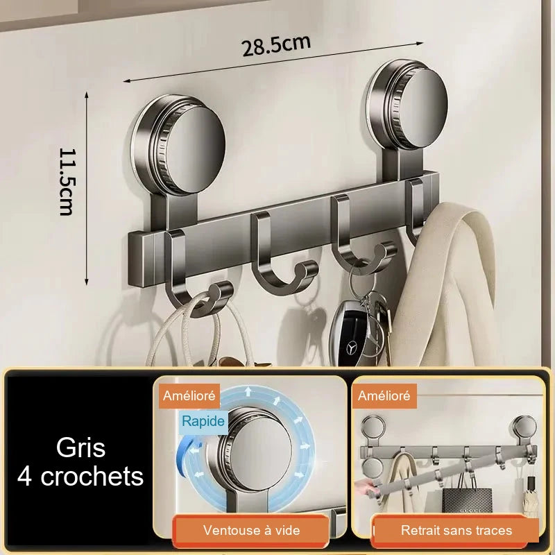 Patère à ventouses pour salle de bain – 3 à 7 crochets – visuel 9/11
