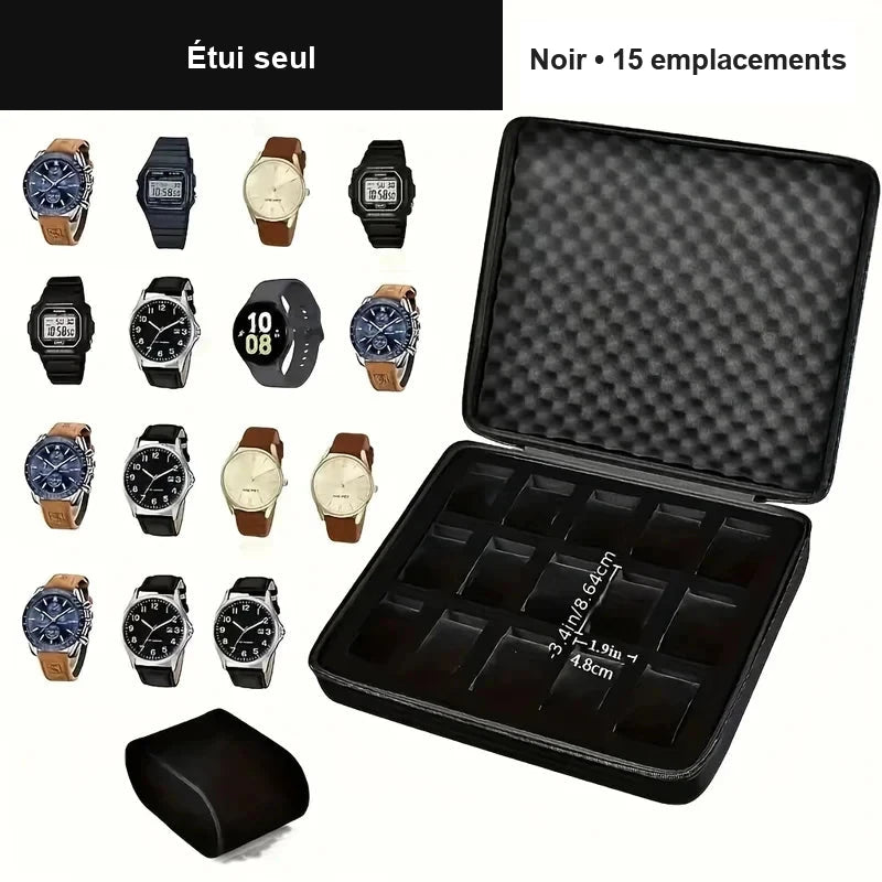 Coffret de rangement pour montres – noir – visuel 4/7