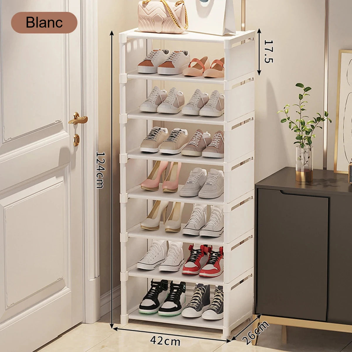 Étagère à chaussures étroite – gain de place – visuel 18/19