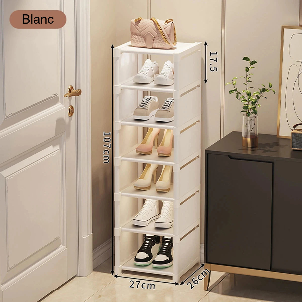 Étagère à chaussures étroite – gain de place – visuel 14/19