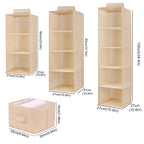 Organiseur suspendu pour dressing – tiroirs textiles – visuel 4/14