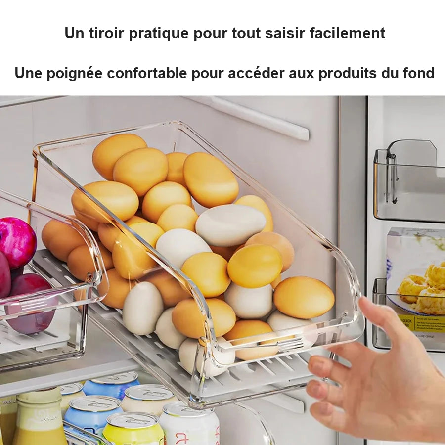 Bac de rangement pour réfrigérateur avec plateau égouttoir – visuel 5/8