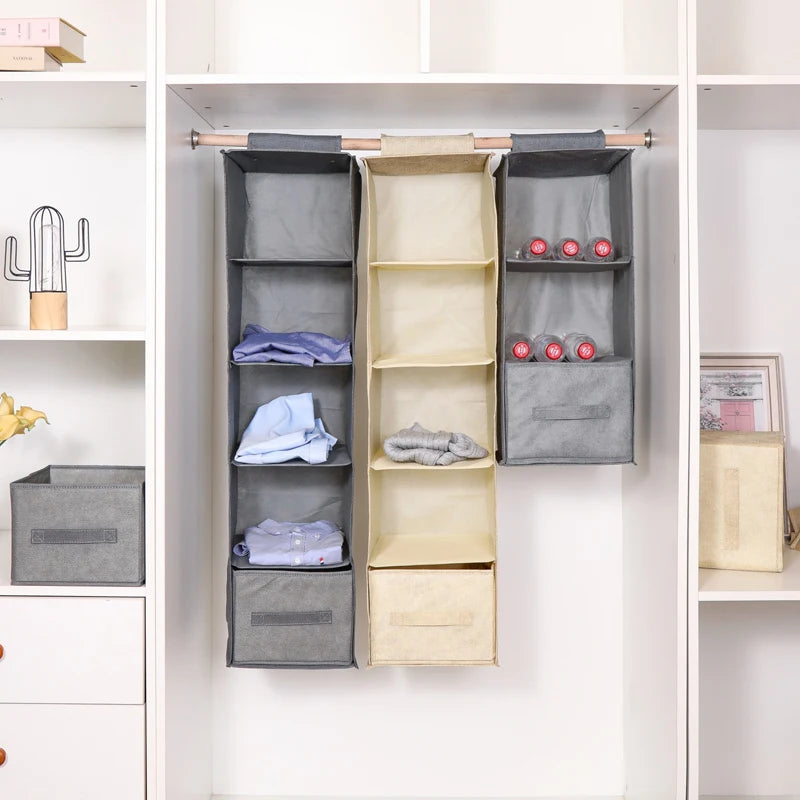 Organiseur suspendu pour dressing – tiroirs textiles – visuel 6/14