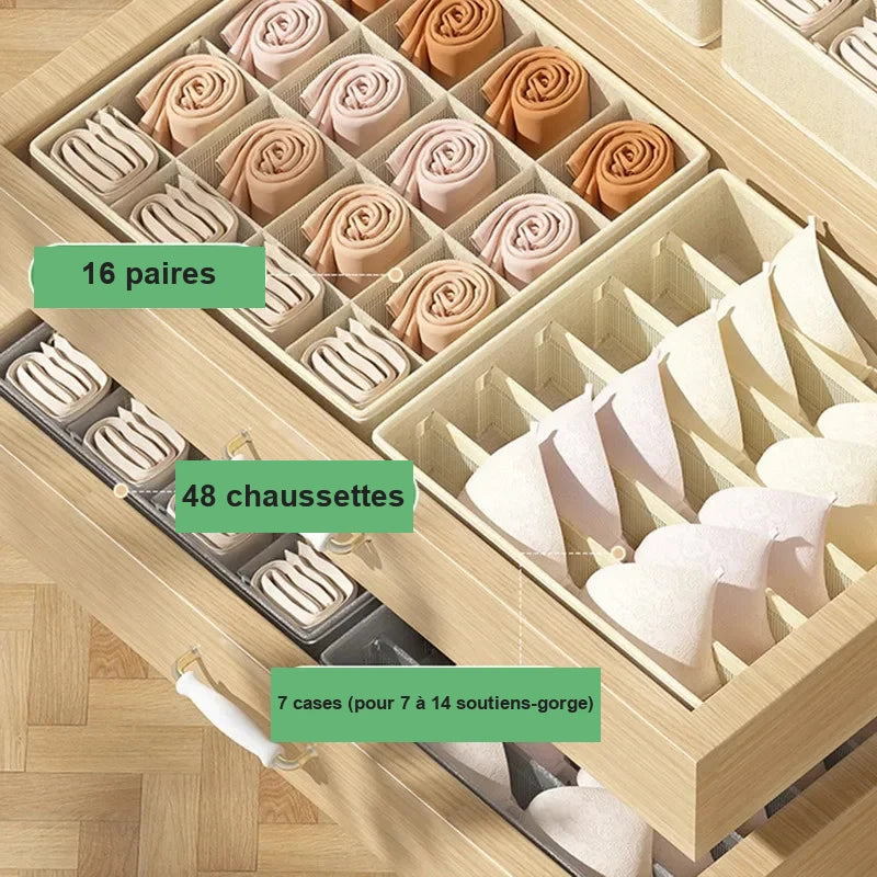 Organiseur textile de tiroir pour sous-vêtements et chaussettes – visuel 6/35