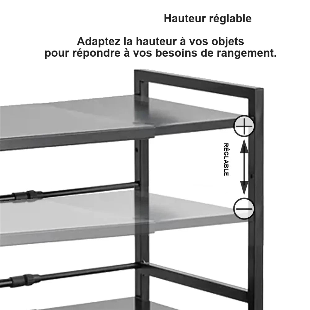 Étagère extensible pour micro-ondes avec crochets – visuel 3/8