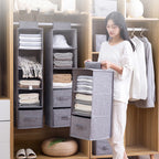 Organiseur suspendu pour dressing – tiroirs textiles – visuel 3/14