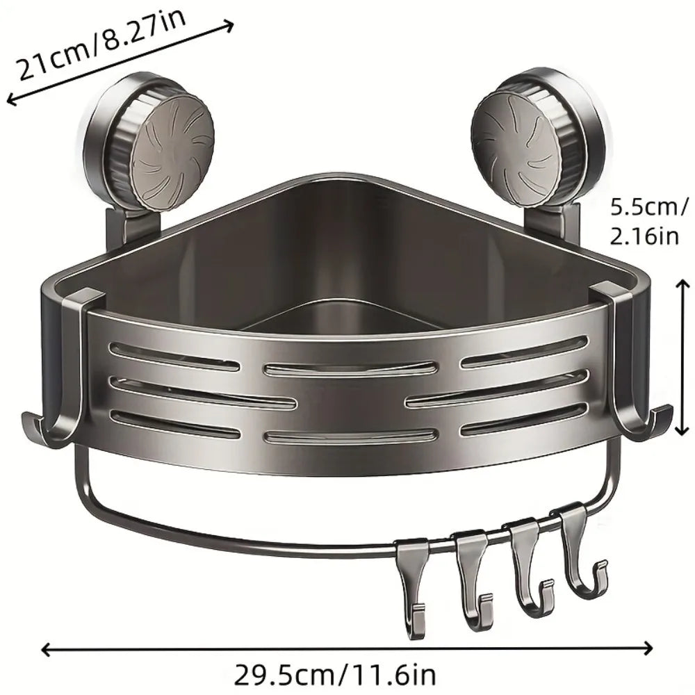 Étagère d’angle de douche à ventouses – sans perçage – visuel 6/7