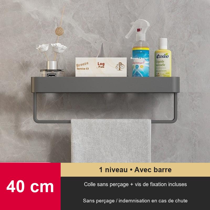 Étagère murale de salle de bain sans perçage – vue 9