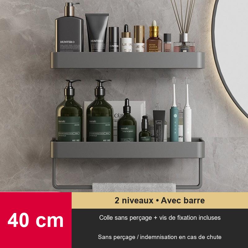 Étagère murale de salle de bain sans perçage – vue 12