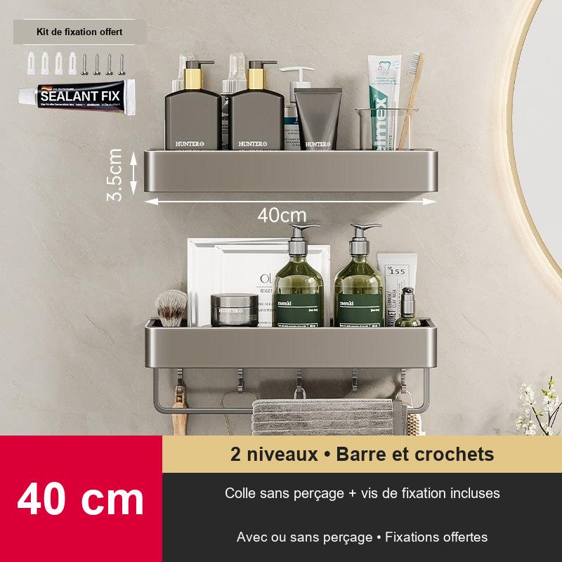 Étagère murale de salle de bain sans perçage – vue 18