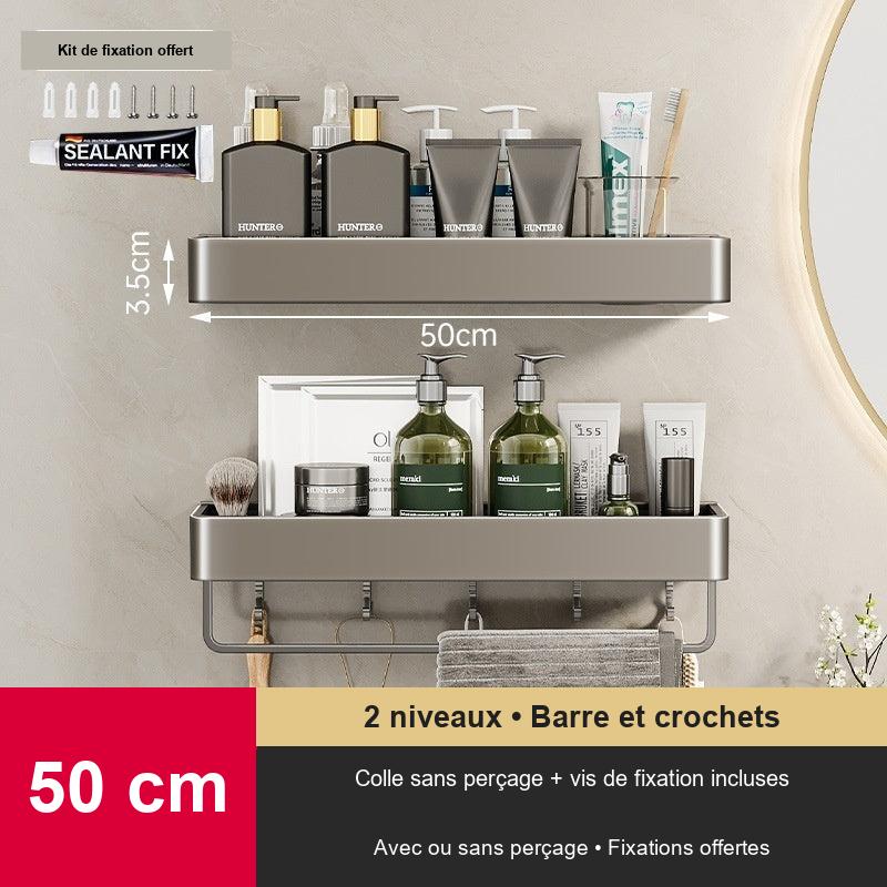 Étagère murale de salle de bain sans perçage – vue 19