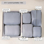 Pochettes de rangement pour valise – lot de 4 ou 6 – vue 6